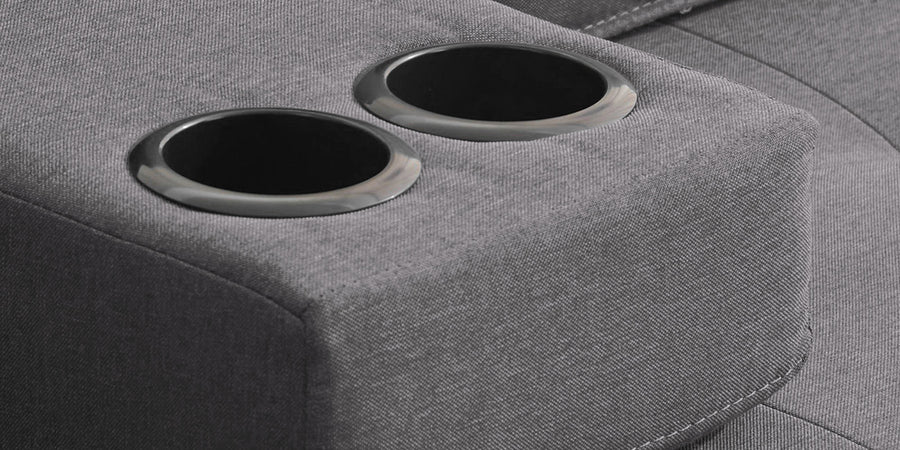 Jerry Fabric 3 Seater Convertible Sofa Cum Bed In Sudo Grey Colour - Febonic Living