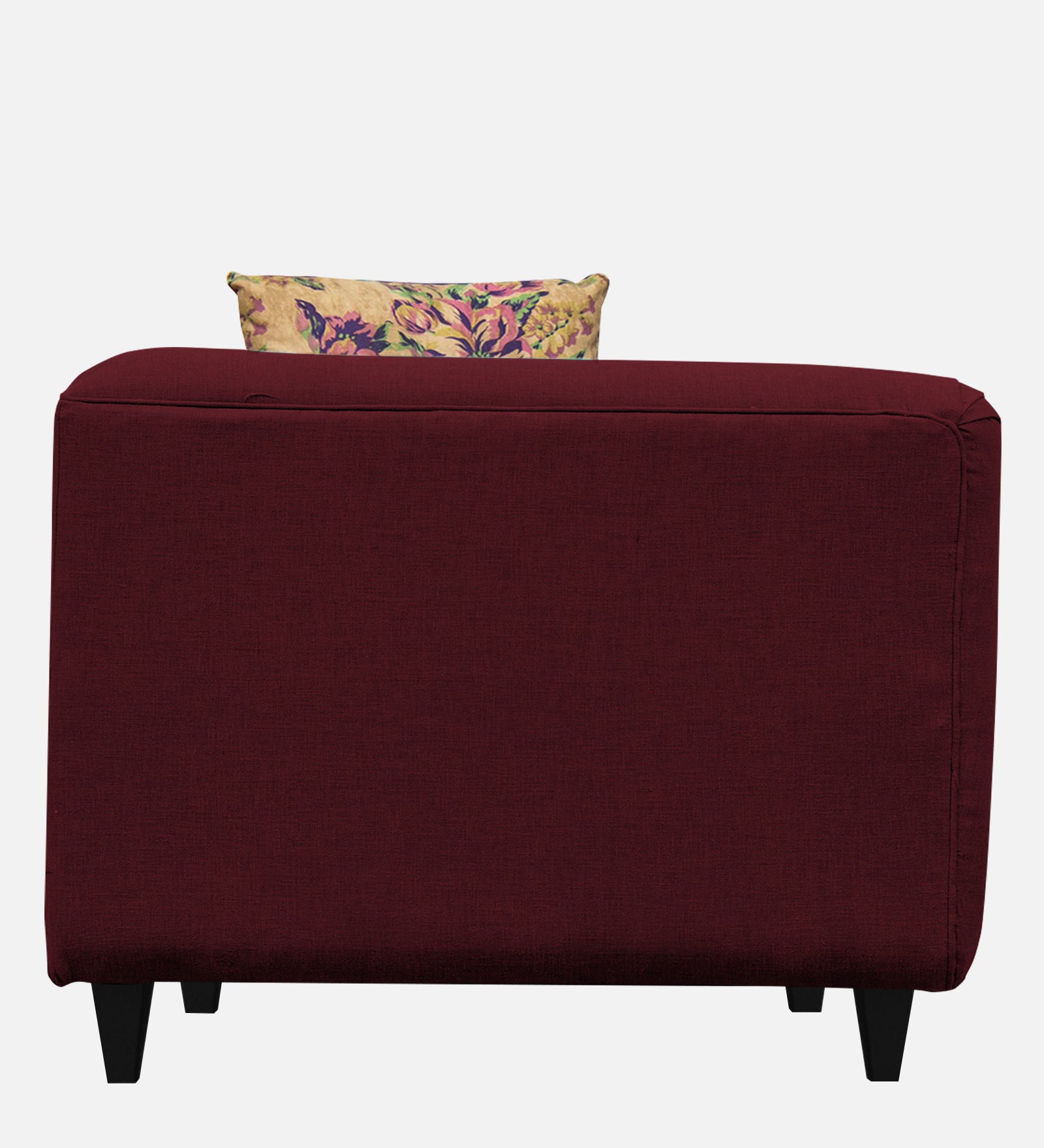 Niki Fabric 1 Seater Sofa in Blood Maroon Colour