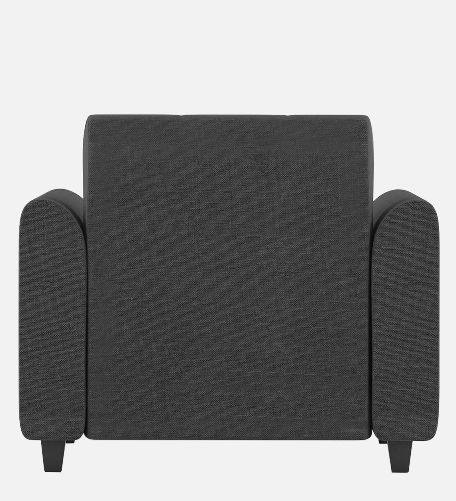 Denmark Fabric 1 Seater Sofa in Charcoal Grey Colour