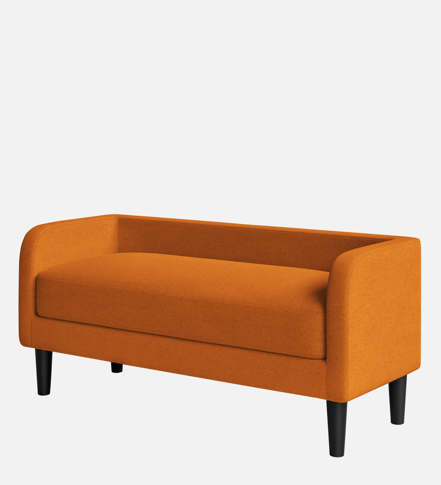 Maya Fabric Bench In Vivid Orange Colour - Febonic Living