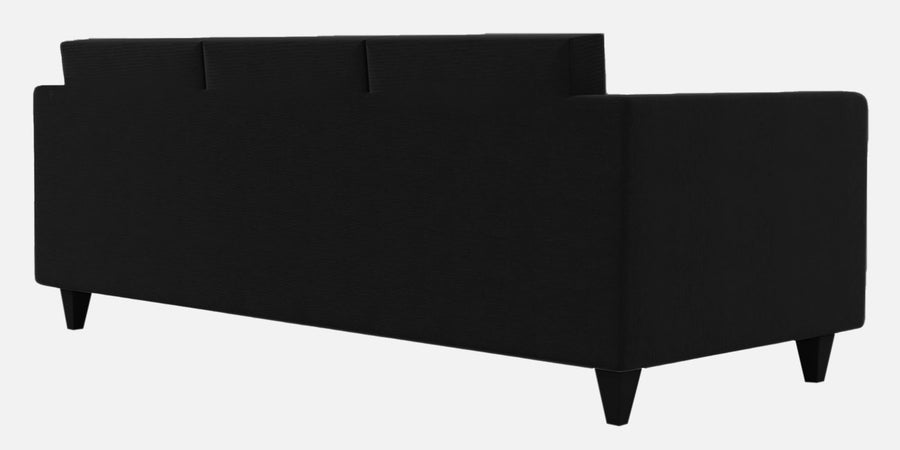 Nipul Fabric 3 Seater Sofa In Zed Black Colour - Febonic Living