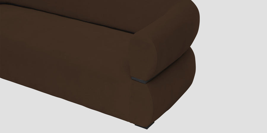 Kula Velvet 3 Seater Sofa In Cholocate Brown Colour - Febonic Living