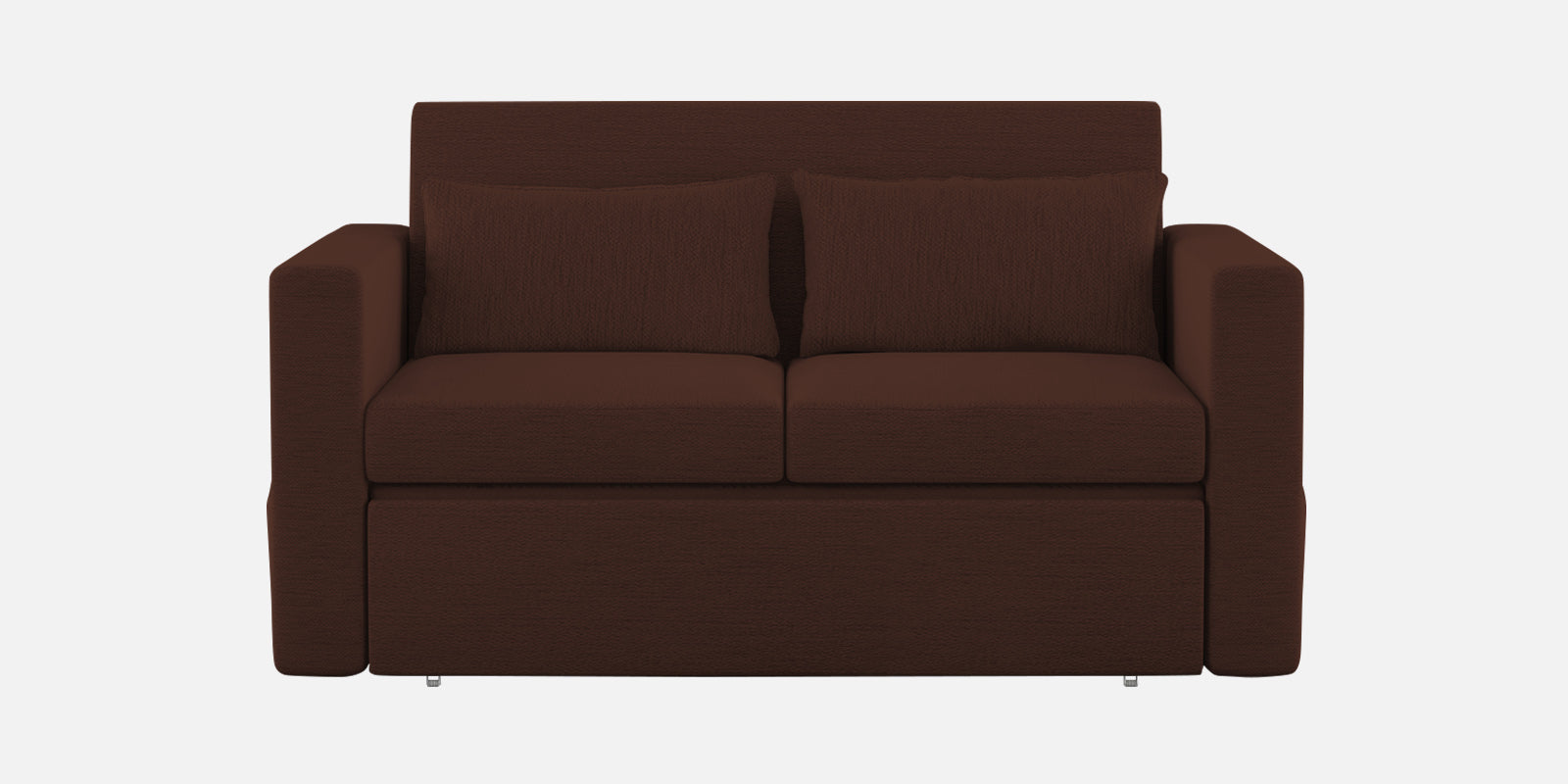 River Fabric 2 Seater Pull Out Sofa Cum Bed In Coffee Brown Colour