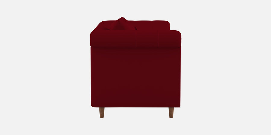 Rubi Velvet 3 Seater Sofa In Cherry Red Colour - Febonic Living