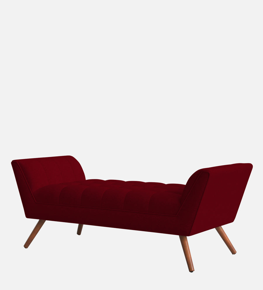 Cartes Velvet Bench In Cherry Red Colour - Febonic Living