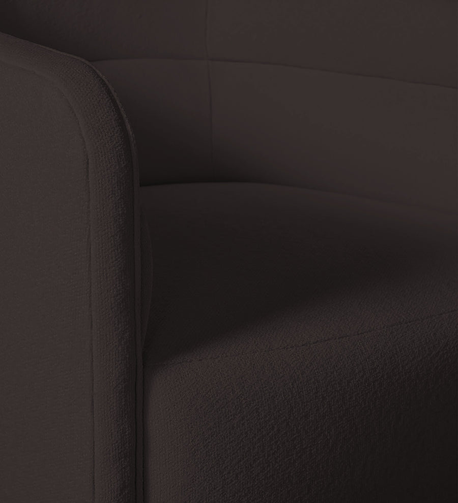 Ria Fabric Swivel Chair In Pebble Brown Colour - Febonic Living