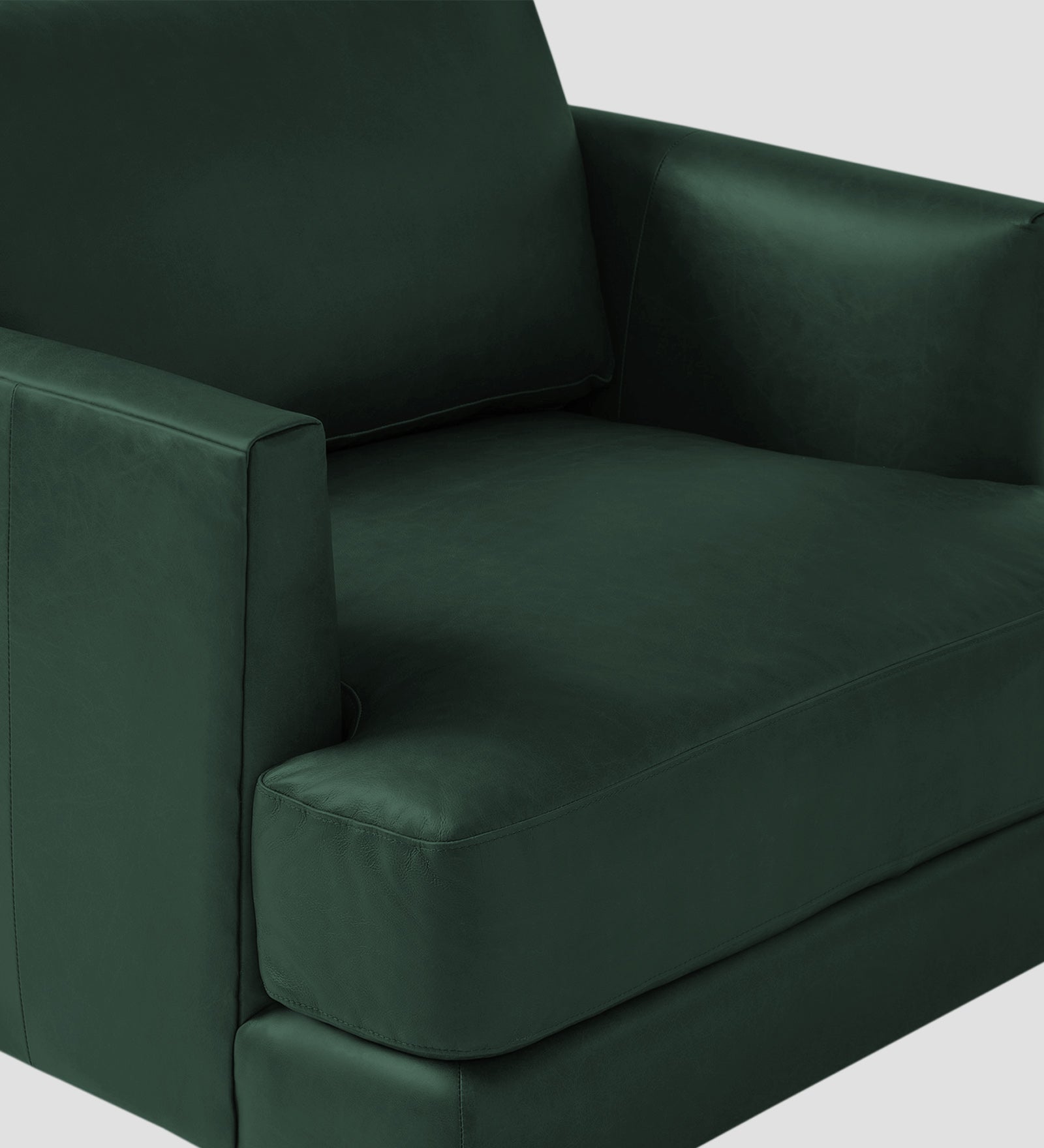 Sterio Leatherette 1 Seater Sofa In  Basil Green Colour - Febonic Living