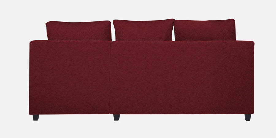Nebula Fabric Lhs Sectional Sofa 2 Lounger In Blood Maroon Colour - Febonic Living