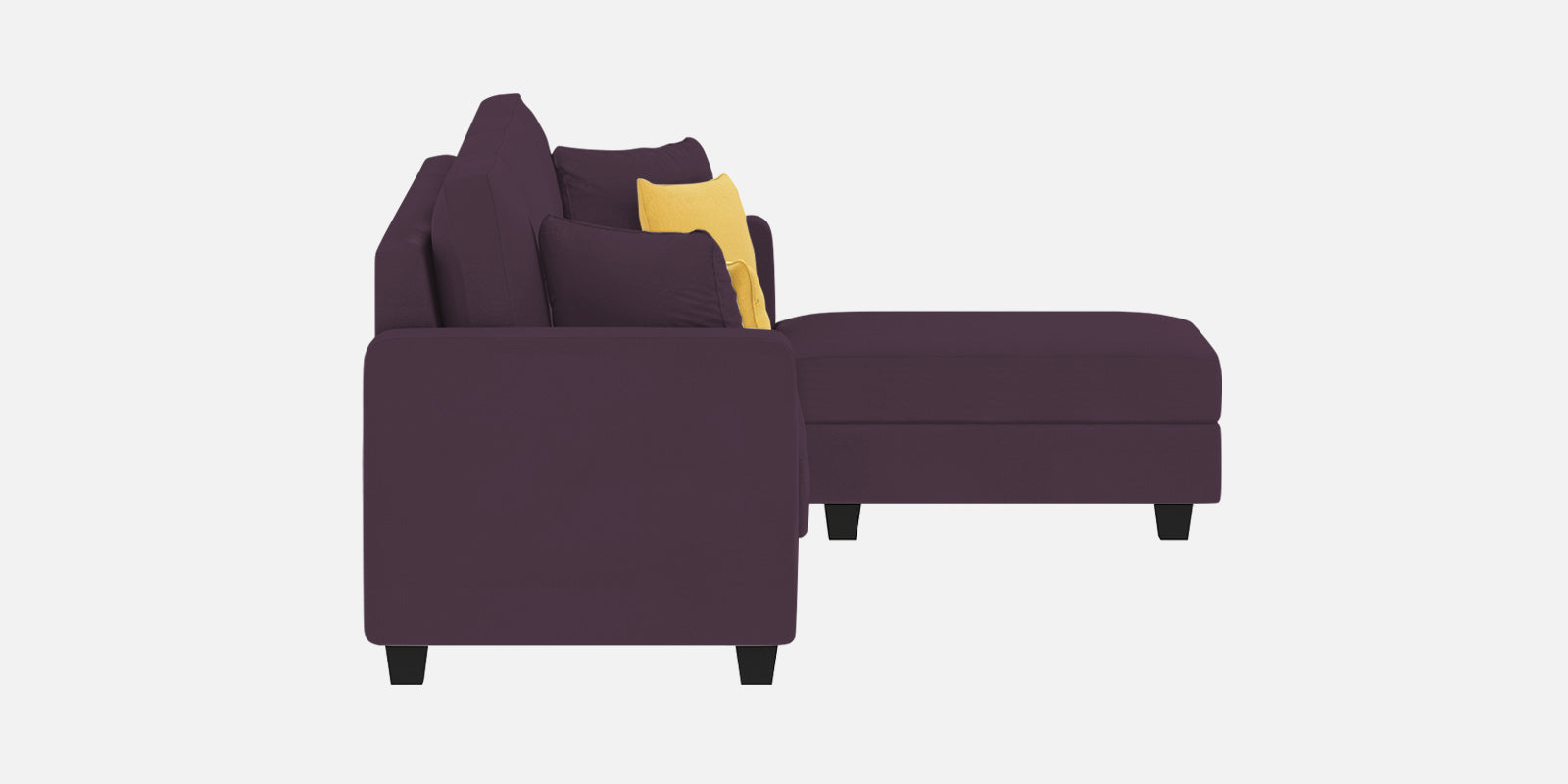 Nabi Fabric LHS Sectional Sofa (3 + Lounger) In Greek Purple Colour