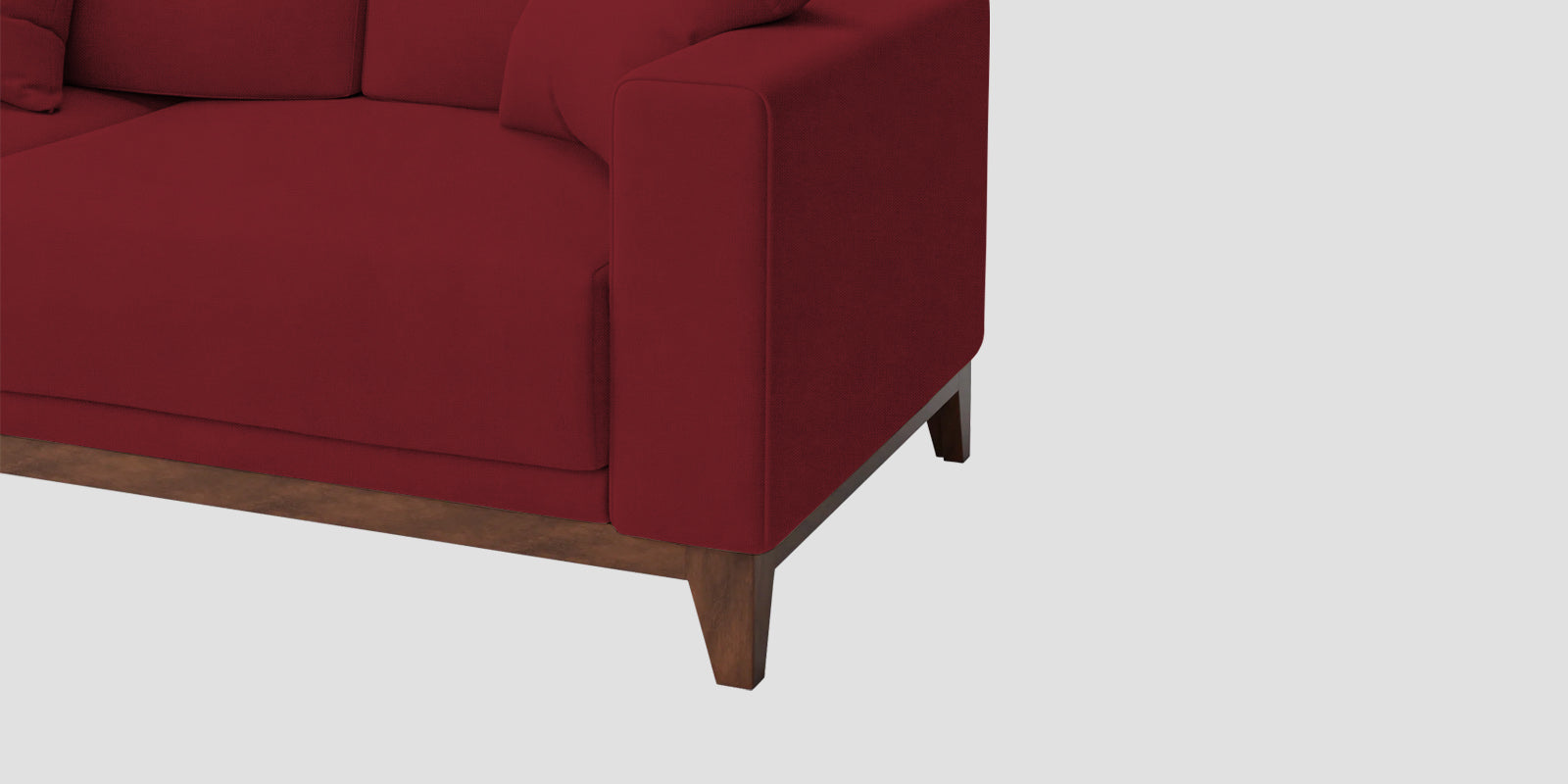 Luca Fabric 3 Seater Sofa In Chilli Red Colour - Febonic Living