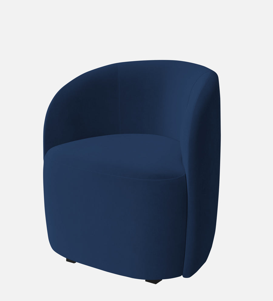 Lucky Velvet Lounge Chair In Imperial Blue Colour - Febonic Living