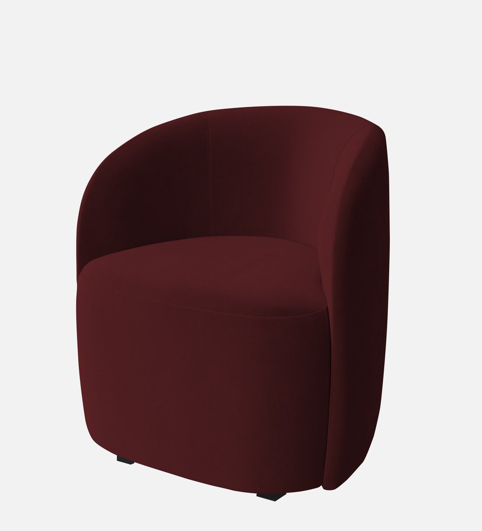 Hazel Velvet Wing Chair in Blood Maroon Colour