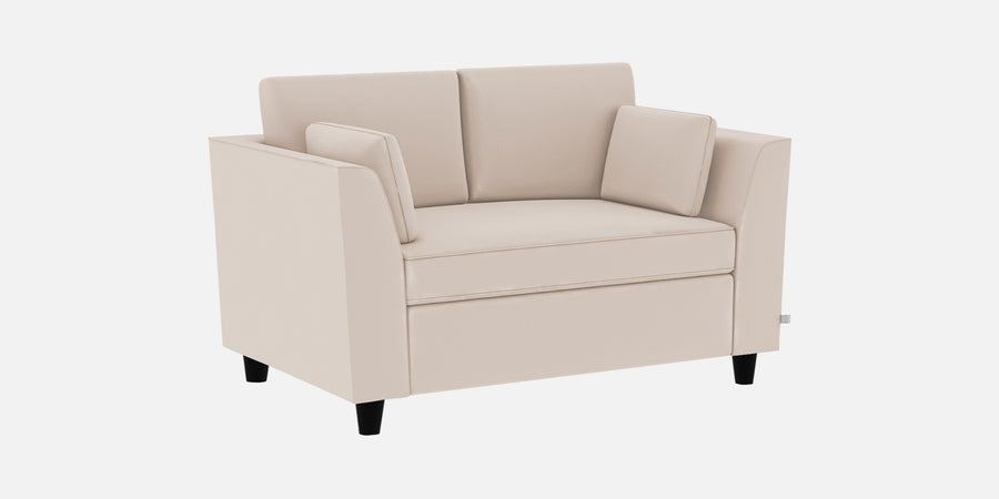 Bristo Velvet 2 Seater Sofa In Camel Beige Colour With Storage - Febonic Living