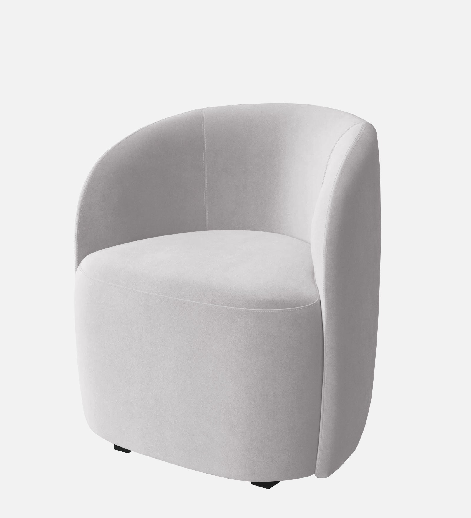 Hazel Velvet Wing Chair in Concrete Grey Colour