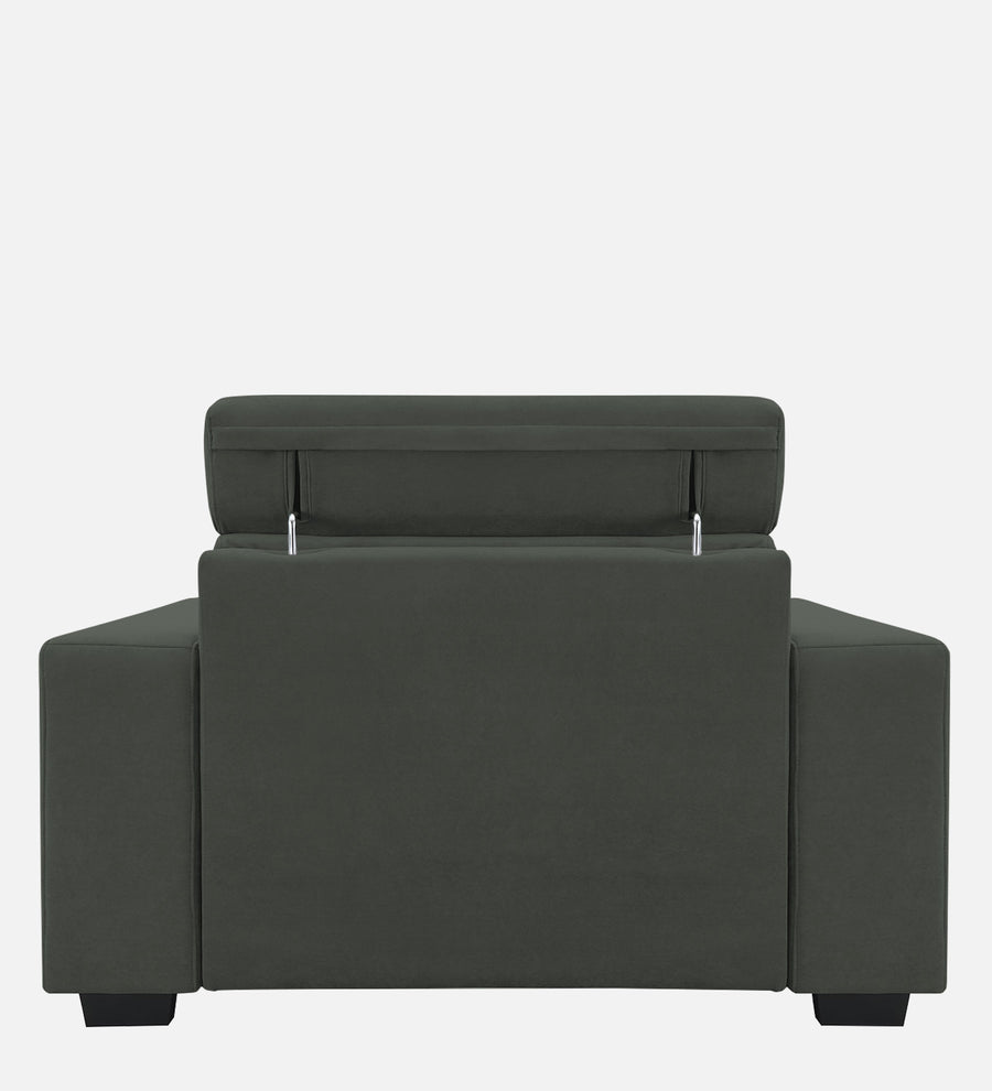 Hiro Fabric 1 Seater Sofa In I Land Green Colour - Febonic Living