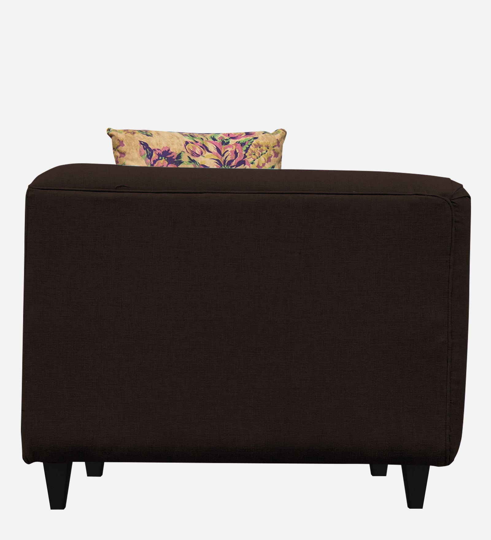 Niki Fabric 1 Seater Sofa in Coffee Brown Colour