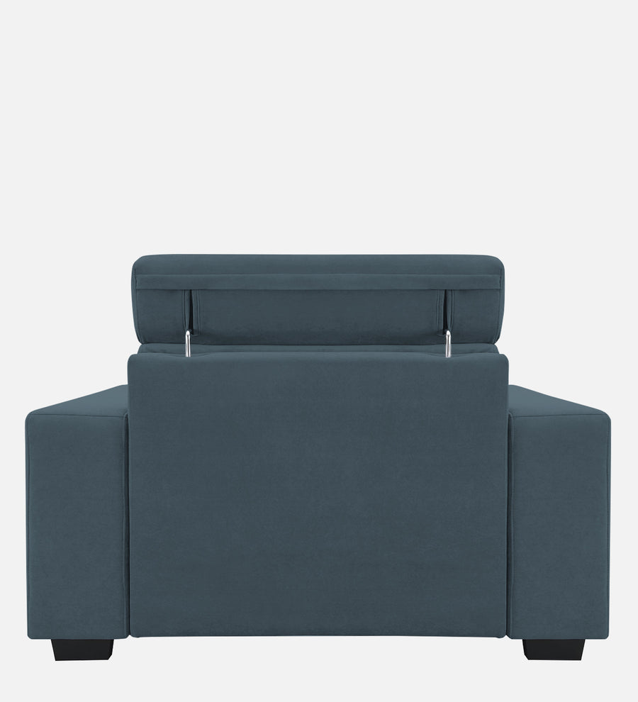 Hiro Fabric 1 Seater Sofa In Cobalt Blue Colour - Febonic Living