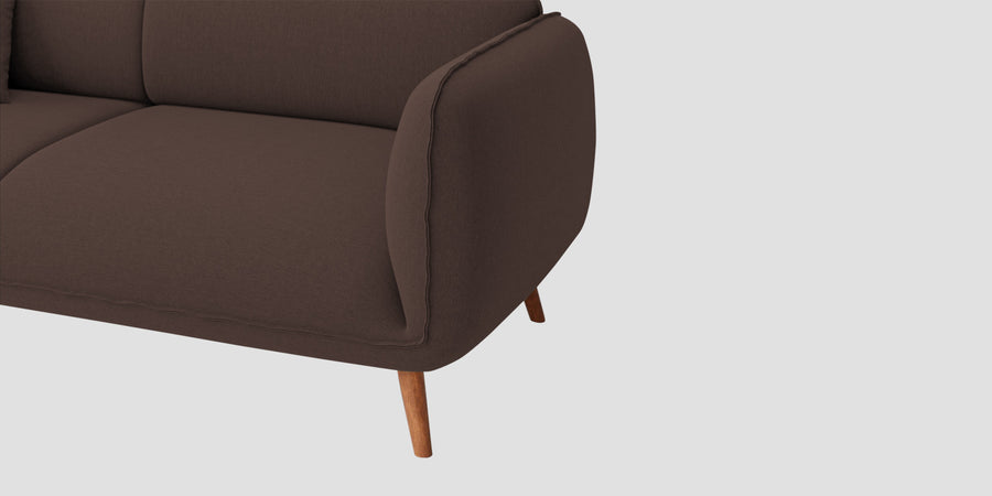 Zia Fabric 2 Seater Sofa In Caramel Brown Colour - Febonic Living