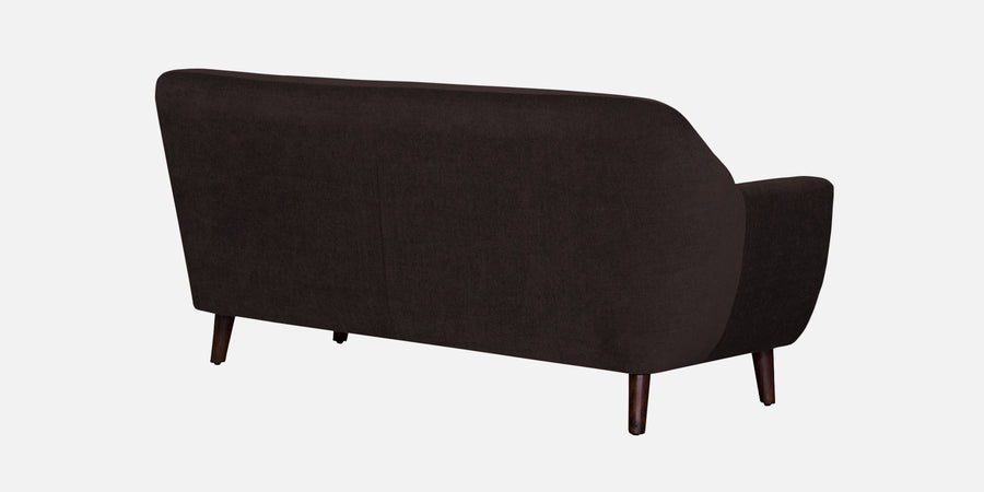 German Fabric 3 Seater Sofa In Dark Brown Colour - Febonic Living