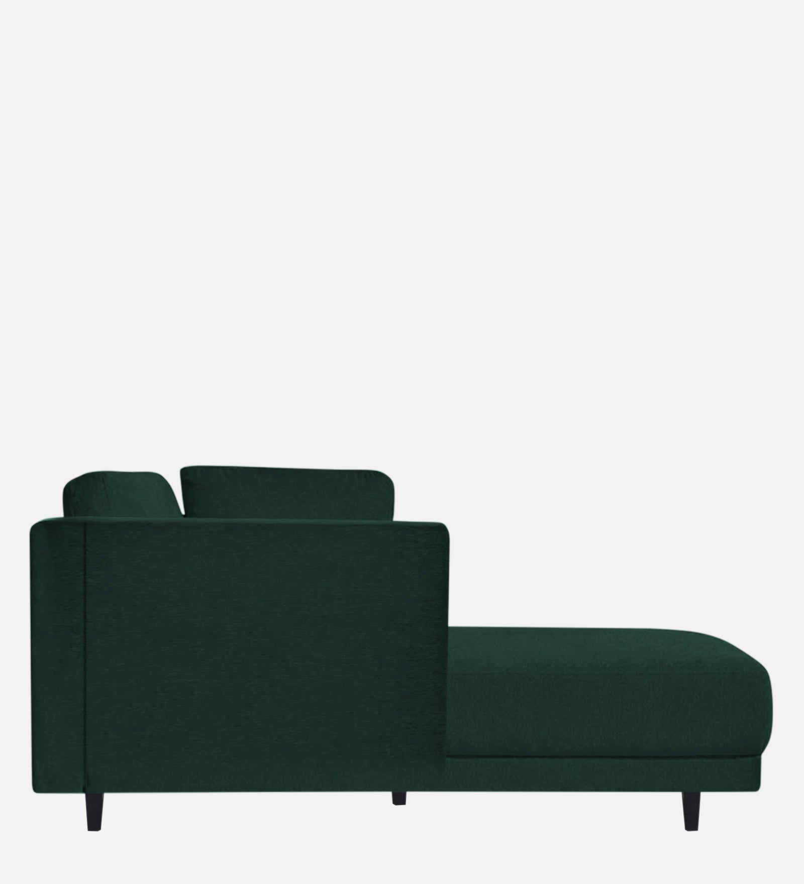 Jonze Velvet LHS Chaise Lounger in Forest Green Colour