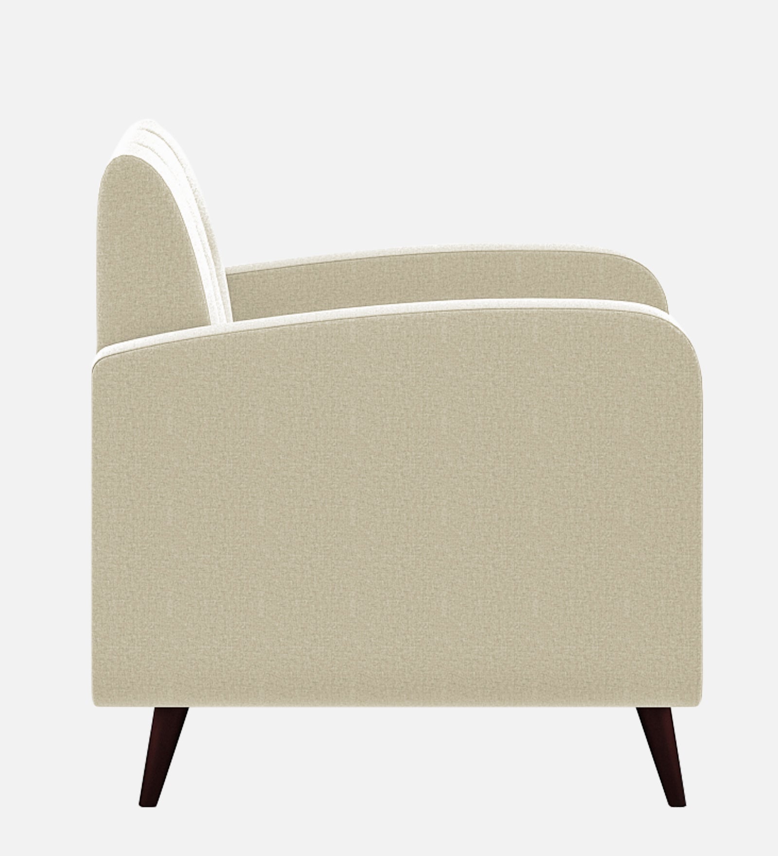 Wiki Velvet 1 Seater Sofa in Warm White Colour