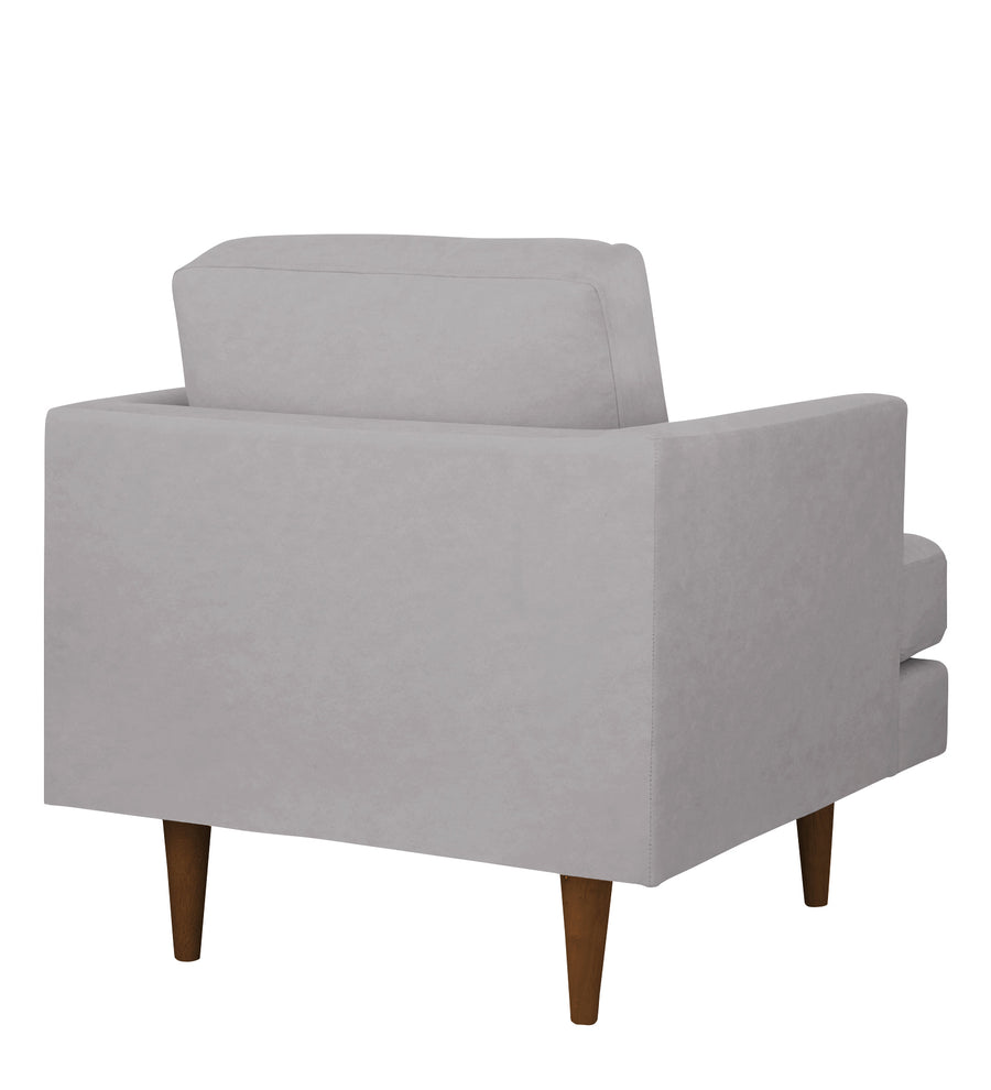 Motra Velvet 1 Seater Sofa In Concrete Grey Colour - Febonic Living