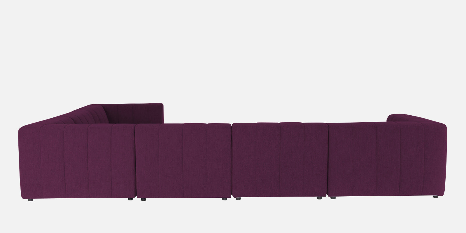 Damo Fabric RHS 8 Seater Sectional Sofa In Greek Purple Colour