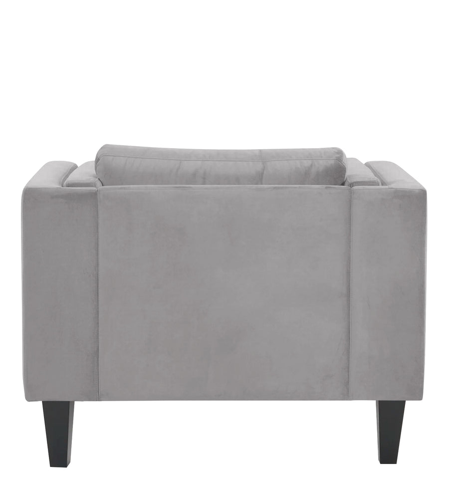 Jasper Velvet 1 Seater Sofa In Concrete Grey Colour - Febonic Living