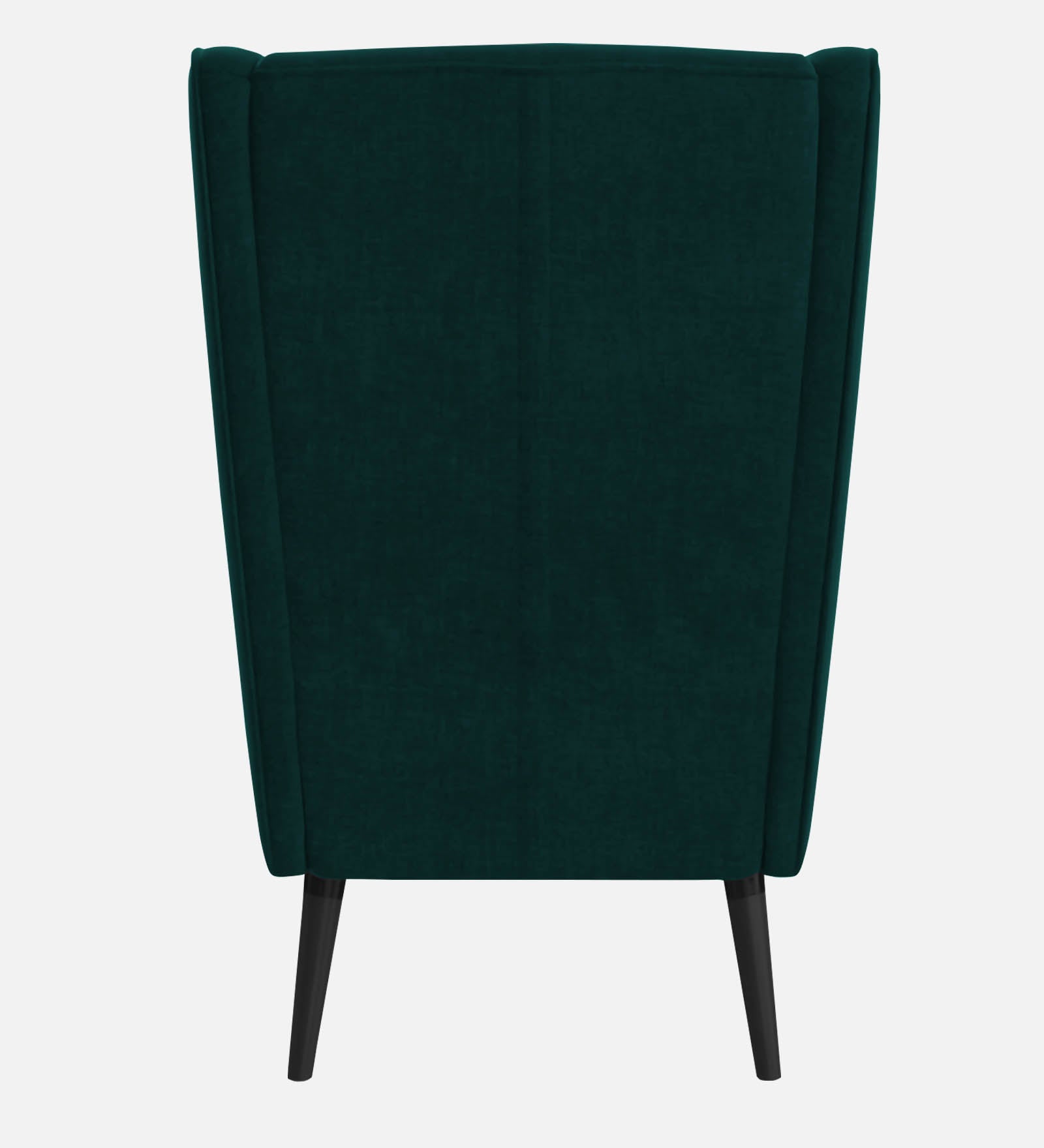 Niya Velvet Wing Chair in Forest Green Colour