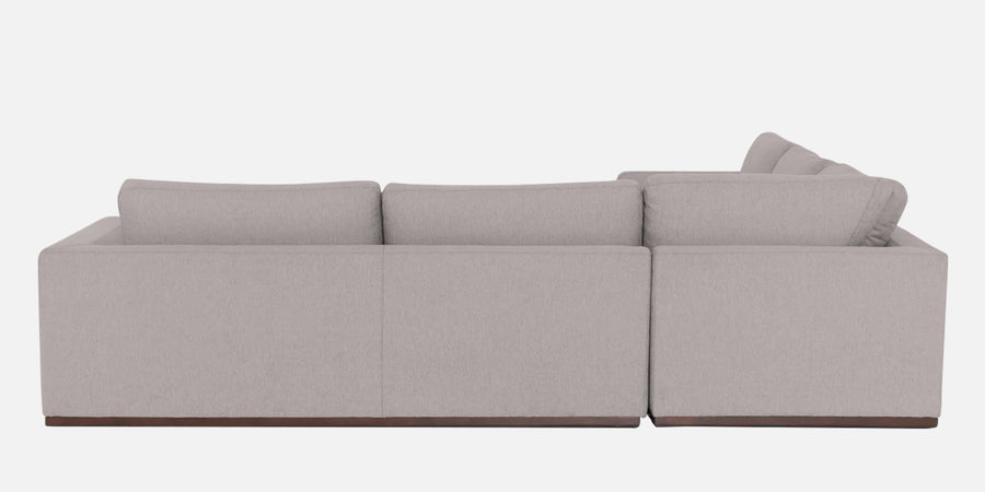 Freedom Velvet 6 Seater Rhs Corner Sofa In Pearl Grey Colour With Ottoman - Febonic Living