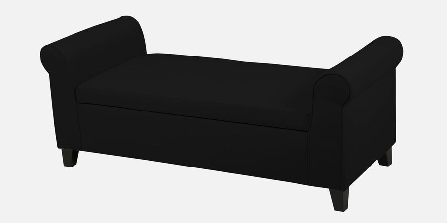 Molo Fabric 2 Seater Recamier In Zed Black Colour With Storage - Febonic Living