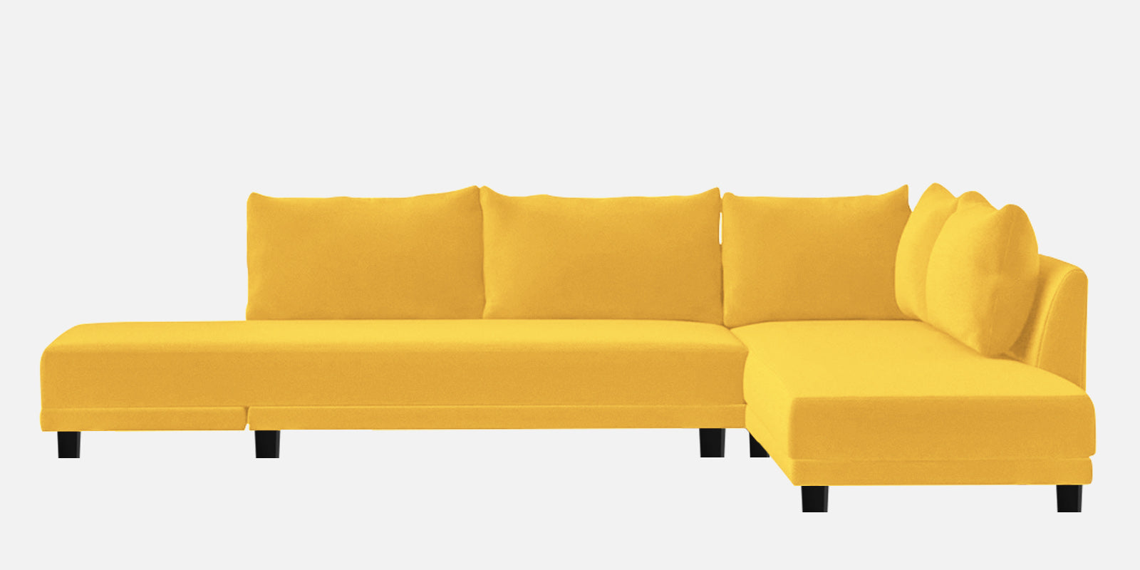 Ira Fabric LHS 6 Seater Sofa Cum Bed In Bold Yellow Colour