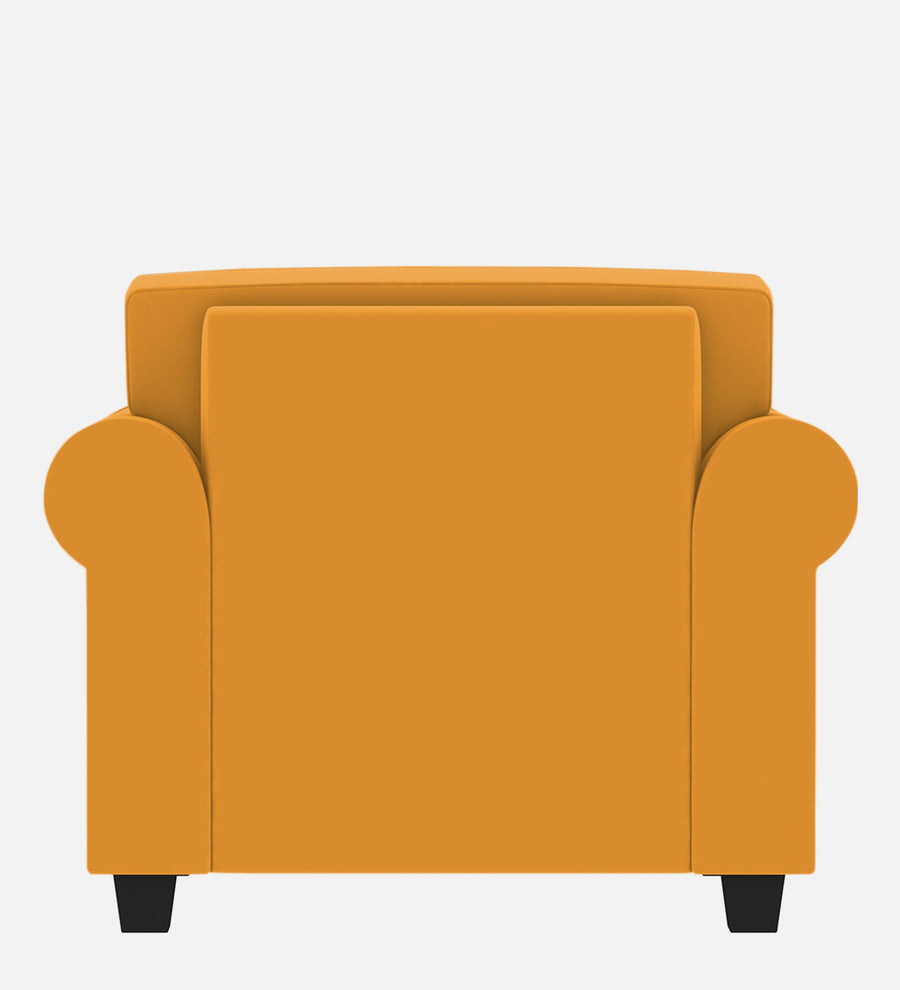 Numonk Velvet 1 Seater Sofa In Safforn Yellow Colour - Febonic Living