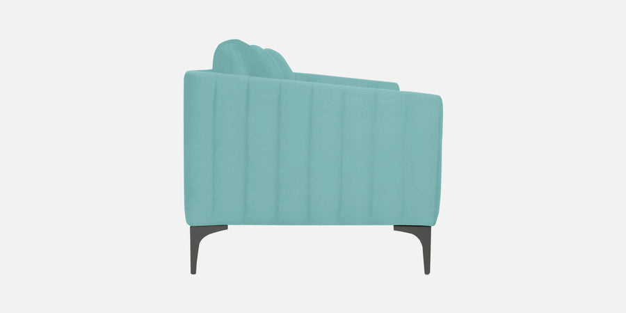 Haru Velvet 2 Seater Sofa In Barmunda Aqua Colour - Febonic Living
