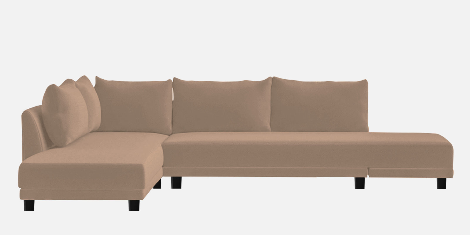 Ira Fabric RHS 6 Seater Sofa Cum Bed In Cookie Beige Colour