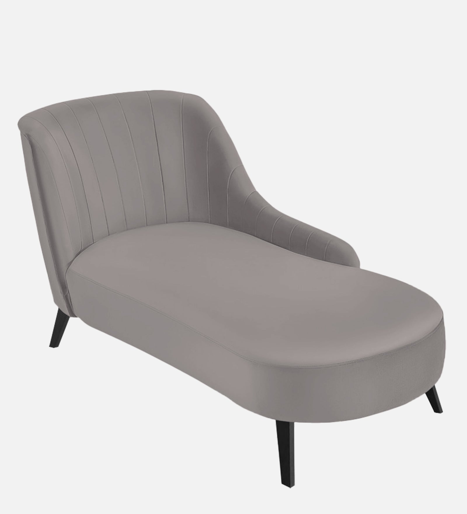 Flora Velvet RHS Chaise Lounger in Pearl Grey Colour