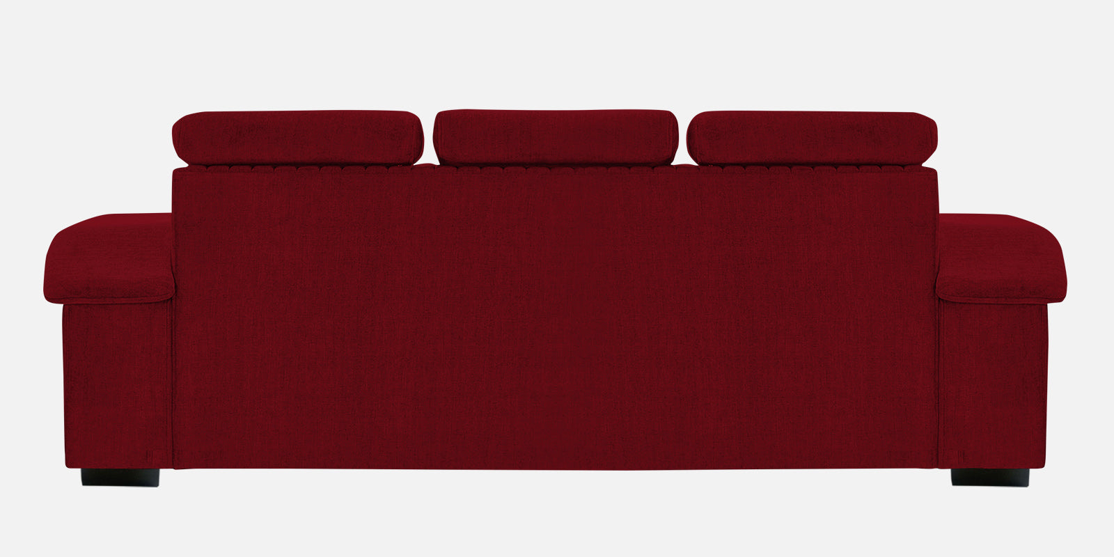 Draco Fabric 3 Seater Sofa In Ruby Red Colour - Febonic Living