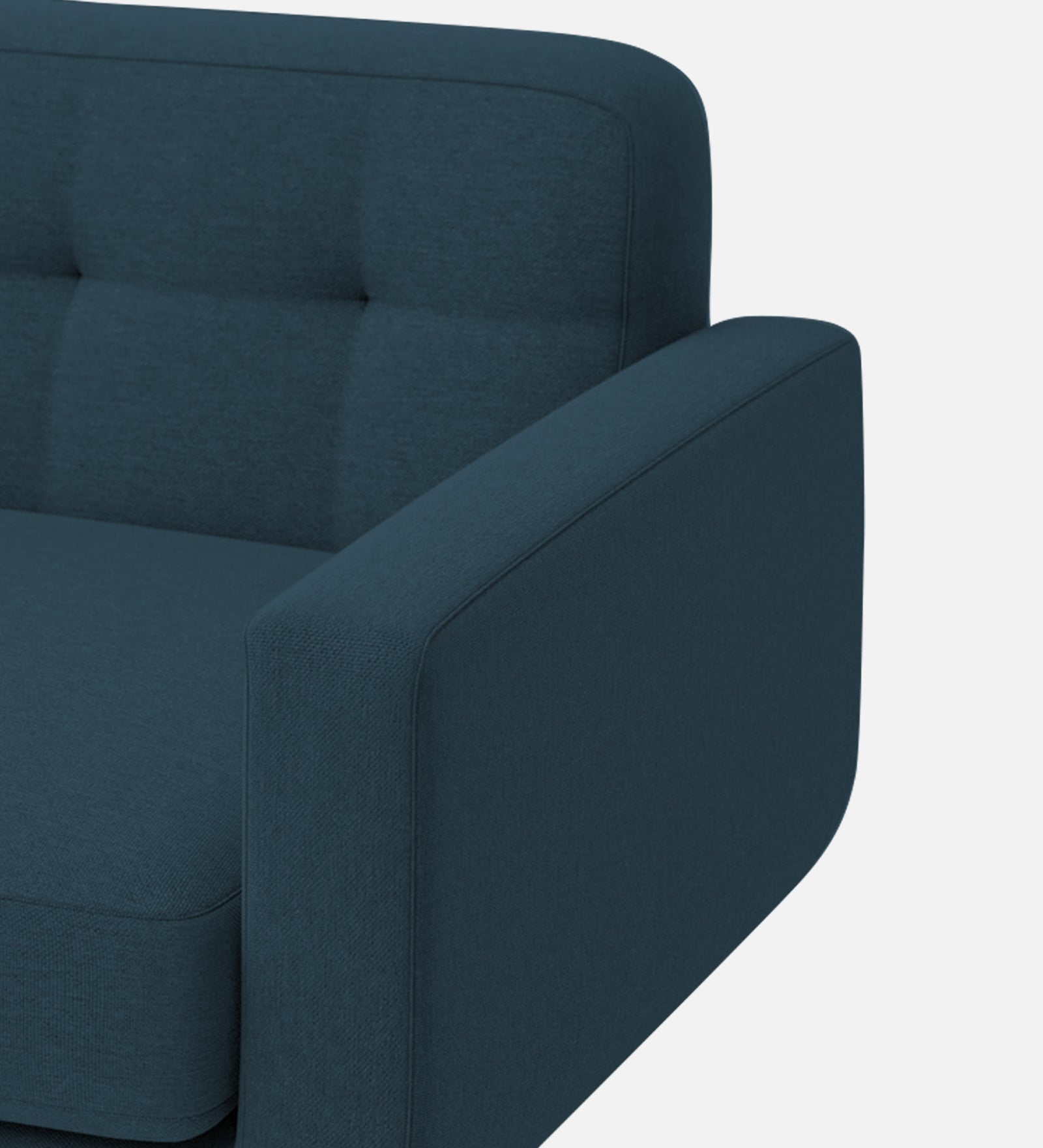 Marsela Fabric 1 Seater Sofa in Cool Blue Colour