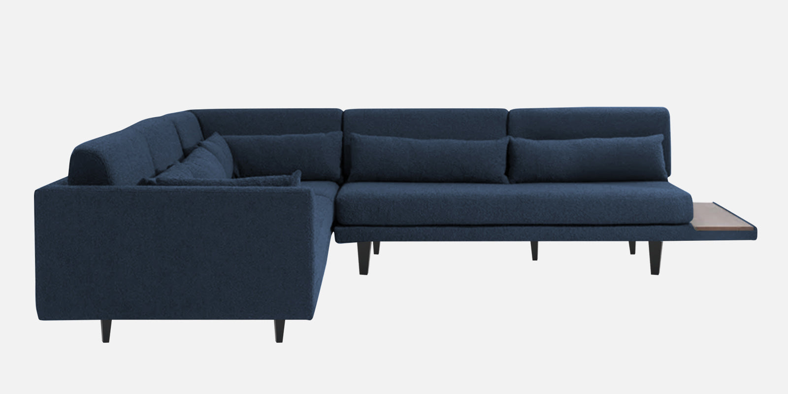 Malta Fabric 6 Seater LHS Sectional Sofa In Denim Blue Colour