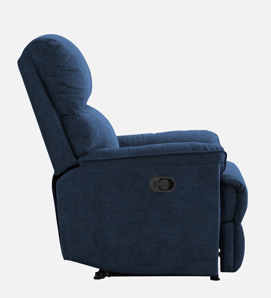 Abby Fabric 1 Seater Motorized Recliner In Denim Blue Colour - Febonic Living