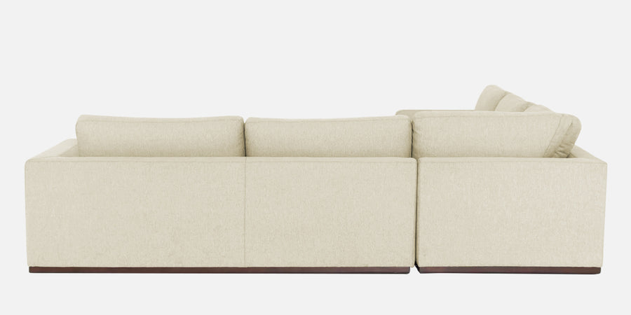 Freedom Velvet 6 Seater Rhs Corner Sofa In Warm White Colour With Ottoman - Febonic Living