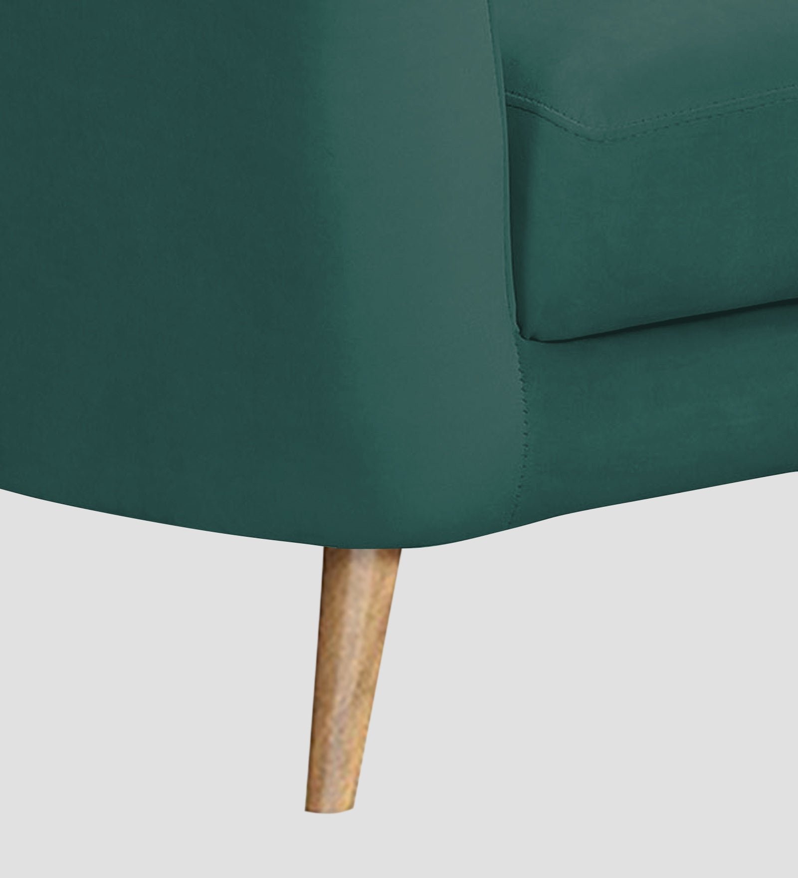 Nancy Velvet 1 Seater Sofa in Pine green Colour