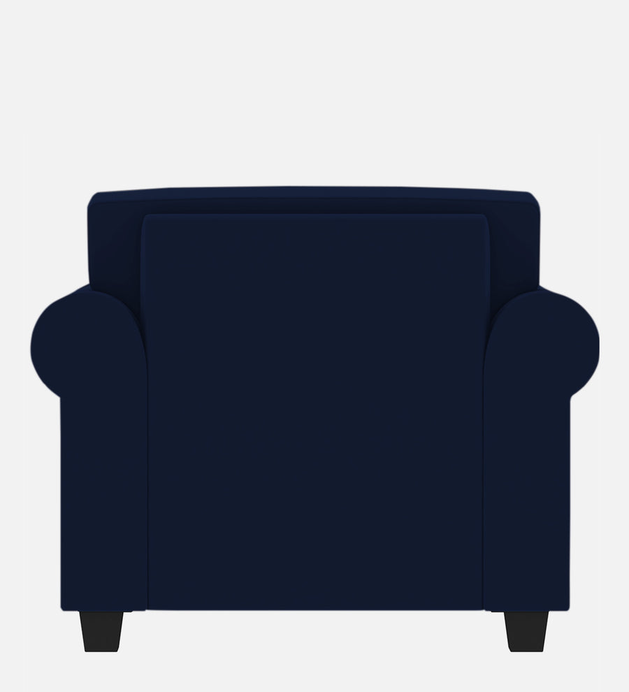 Numonk Velvet 1 Seater Sofa In Indigo Blue Colour - Febonic Living