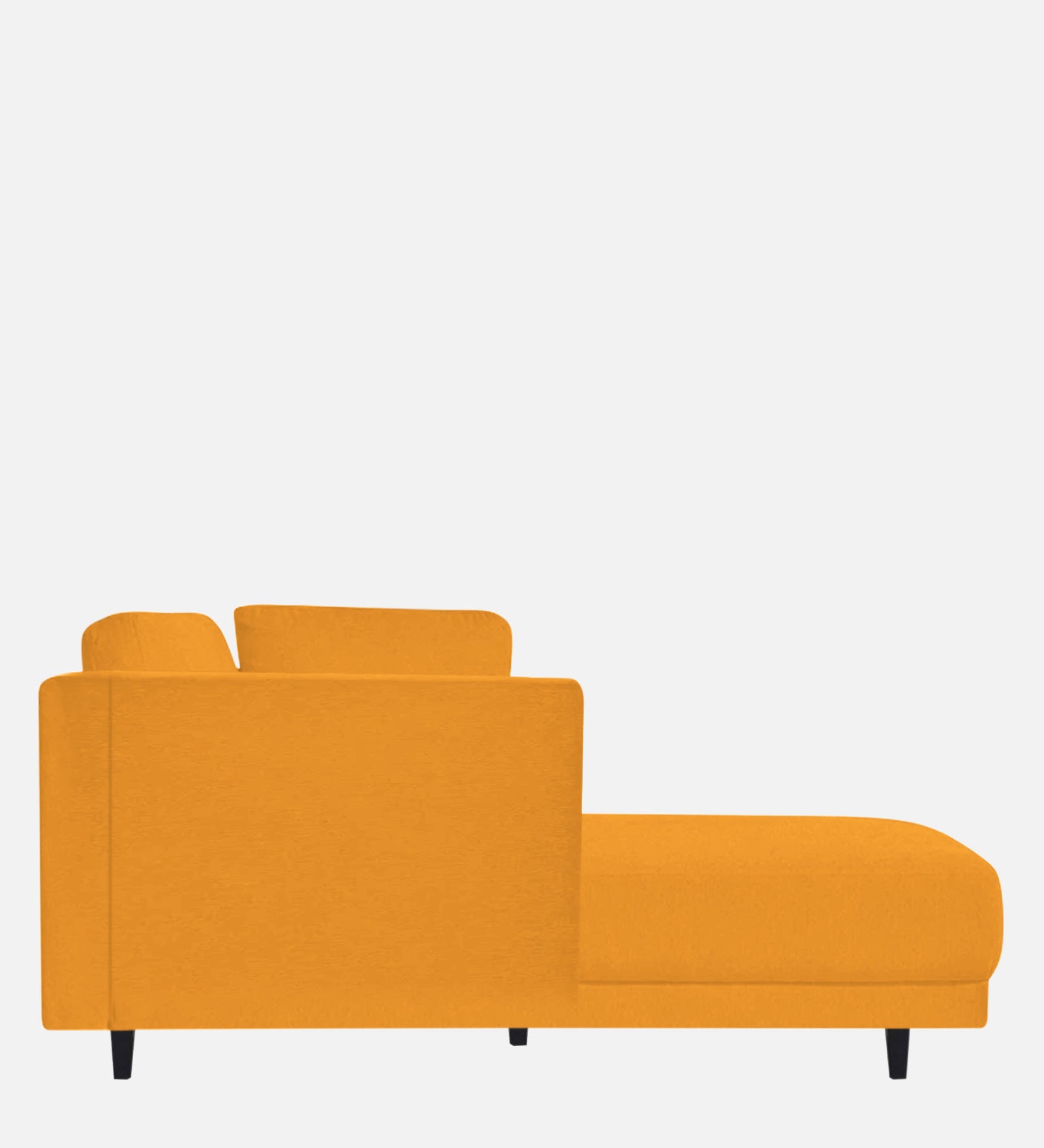 Jonze Velvet LHS Chaise Lounger in Safforn Yellow Colour