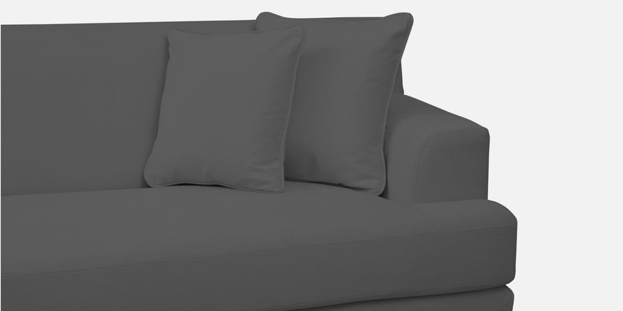 Woody Fabric Lhs Sectional Sofa 3 Lounger In Pure Grey Colour - Febonic Living