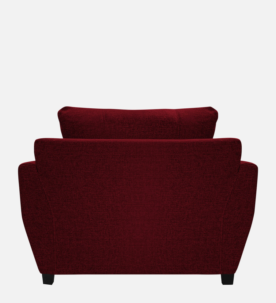 Mario Fabric 1 Seater Sofa In Ruby Red Colour - Febonic Living