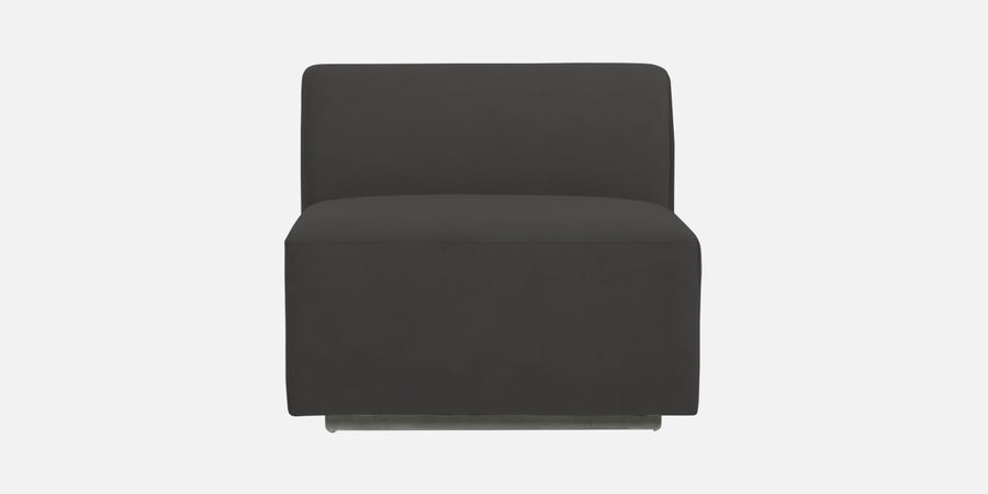Bufa Velvet Rhs Sectional Sofa In Hory Grey Colour With Ottoman - Febonic Living
