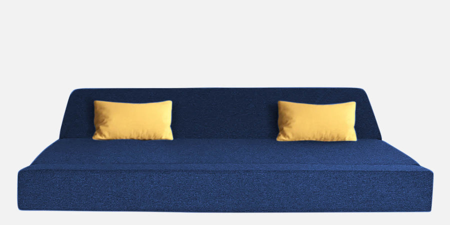 Fleepy Fabric 3 Seater Foldable Sofa Bed In Royal Blue Colour - Febonic Living