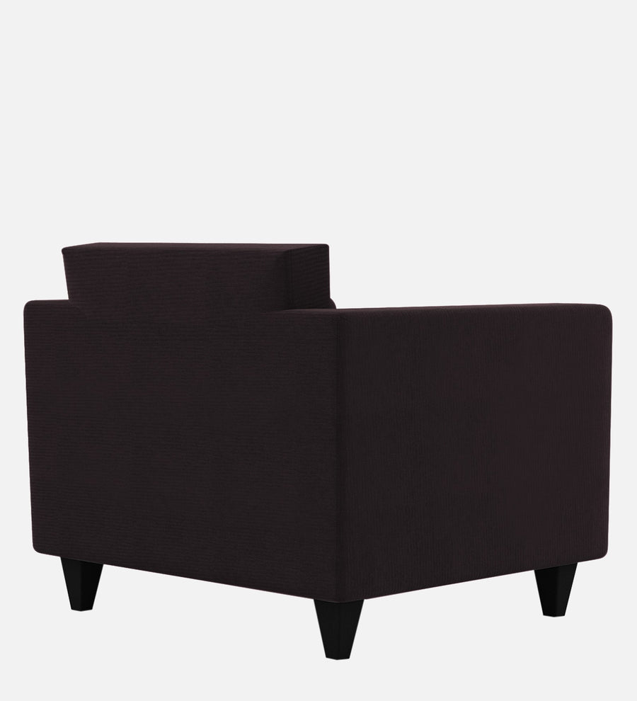 Nipul Fabric 1 Seater Sofa In Cara Brown Colour - Febonic Living