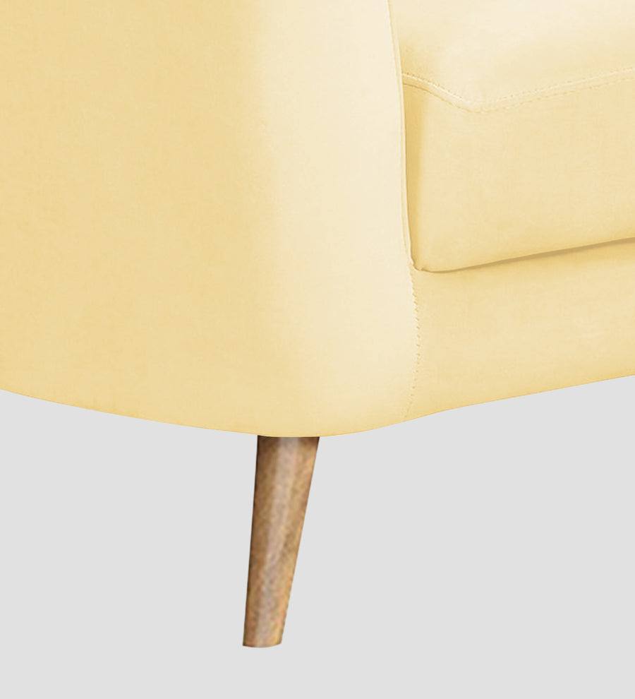 Kaylee Velvet 1 Seater Sofa In Sandy Beige Colour - Febonic Living
